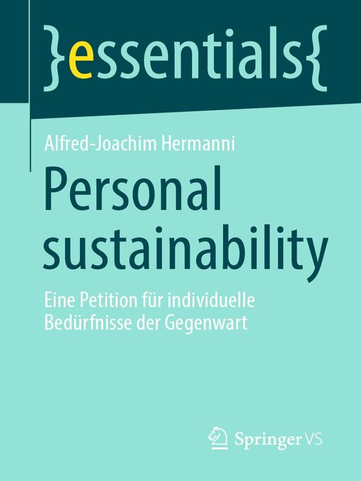 Title details for Personal sustainability by Alfred-Joachim Hermanni - Available